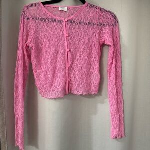Cotton On Pink Lace Cardigan